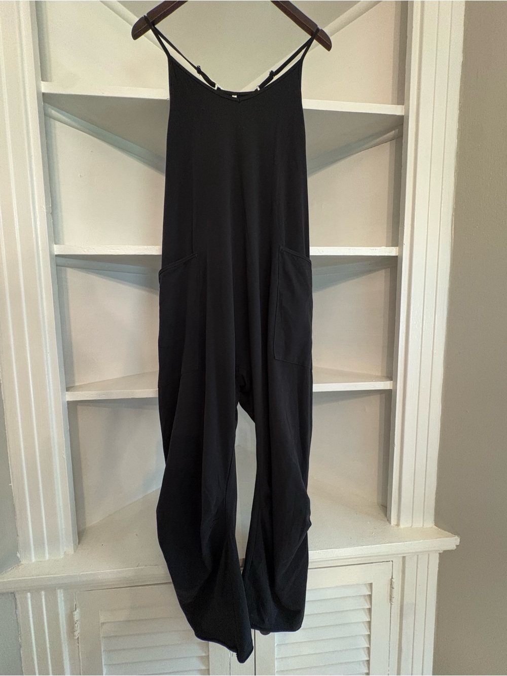 Black Women's Relaxed Jumpsuit with Pockets